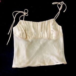 Cream/Blush Crop Top